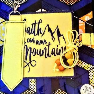 Yellow Faith Beaded Bible Cover